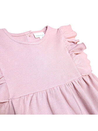 Kolu Fırfırlı Kız Çocuk Elbise