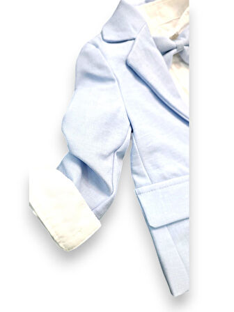 Erkek Bebek Ceketli Papyonlu Takım Elbise