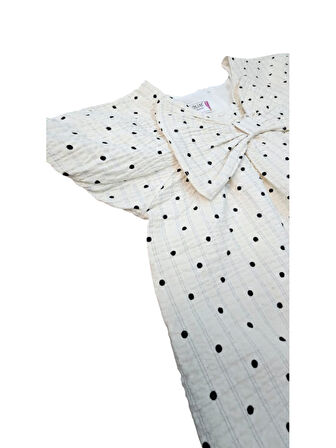 Puantiyeli Kız Çocuk Elbise