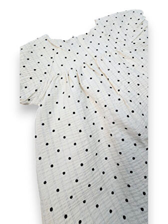 Puantiyeli Kız Çocuk Elbise