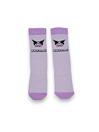 Kuromi Kız Çocuk Dizaltı Çorap