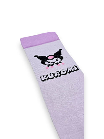 Kuromi Kız Çocuk Dizaltı Çorap