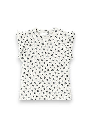 Çiçekli Kız Çocuk Bluz