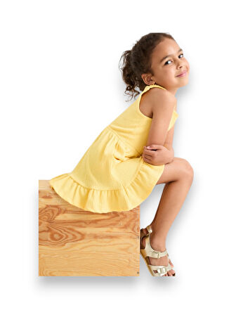 Askılı Kız Çocuk Yazlık Elbise