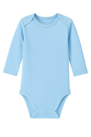 Uzun Kollu Erkek Bebek Çıtçıtlı Body