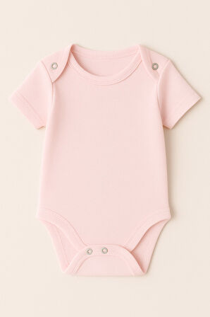 Yarım Kollu Kız Bebek Çıtçıtlı Body