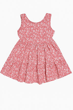 Çiçekli Kız Çocuk Elbise