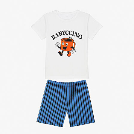 Çizgili Şortlu Erkek Çocuk Pijama Takım