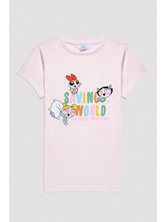 Powerpuff Girs Kız Çocuk Kısa Kollu Pijama Takımı