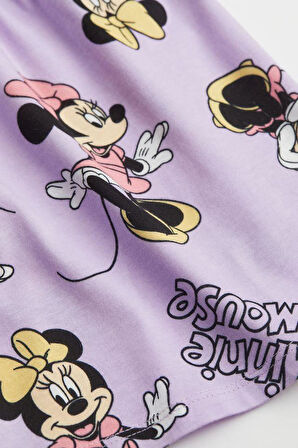 Minnie Kız Çocuk Penye Elbise 