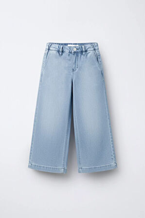 Wide Leg Denim Kız Çocuk Kot Pantolon