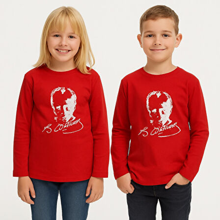 Atatürk Baskılı Uzun Kol Tişört