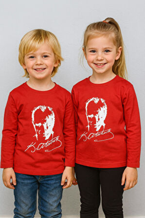 Atatürk Baskılı Uzun Kol Tişört