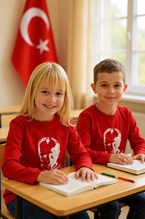 Atatürk Baskılı Uzun Kol Tişört