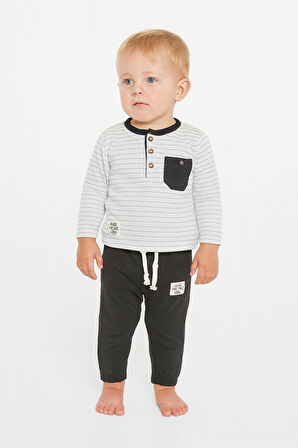 Çizgili Erkek Çocuk Takım