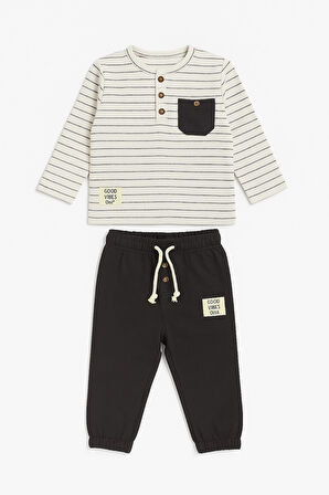 Çizgili Erkek Çocuk Takım