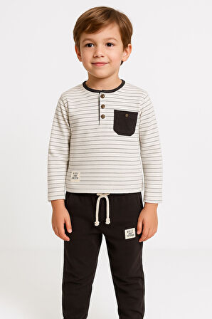Çizgili Erkek Çocuk Takım