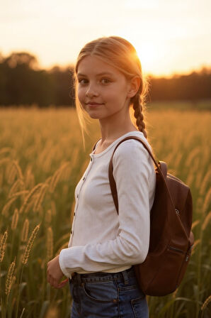 Önü Düğme Detaylı Kız Çocuk Bluz