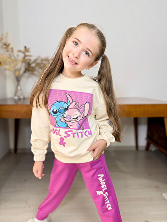 Stitch Kız Çocuk Eşofman Takım