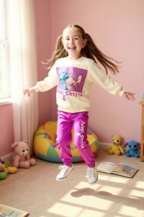 Stitch Kız Çocuk Eşofman Takım
