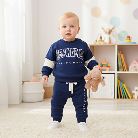 Los Angeles Erkek Bebek Kışlık Eşofman Takımı