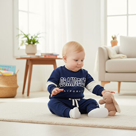 Los Angeles Erkek Bebek Kışlık Eşofman Takımı