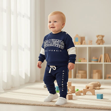 Los Angeles Erkek Bebek Kışlık Eşofman Takımı