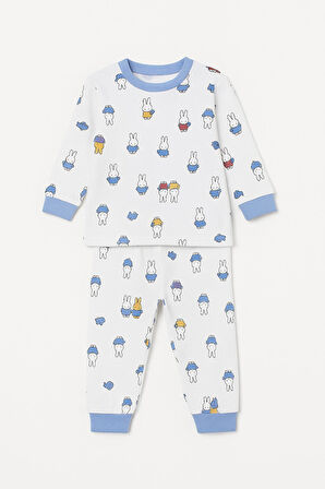Tavşan Desenli Erkek Bebek Pijama Takım