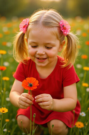 İçi Ponponlu Uğur Böcekli Kız Çocuk Lastikli Toka 2li