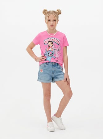 Ohana Stitch Kız Çocuk Tişört