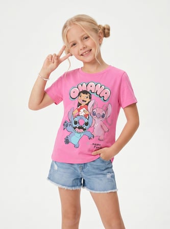 Ohana Stitch Kız Çocuk Tişört