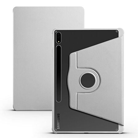Gpack Samsung Galaxy Tab S8 Plus SM-X800 Kılıf Termik Arkası Şeffaf Smart Kapaklı Kalem Bölmeli T1