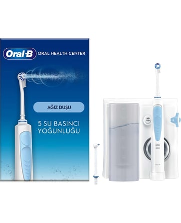  Oral-B Ağız Sağlığı Merkezi Ağız Duşu: Ağız duşu, 1 Oxyjet Başlığı, 1 Su Jeti Başlığı
