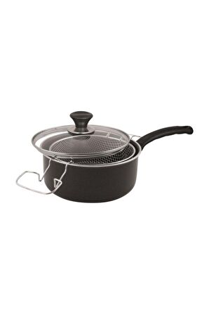 Mehtap Teflon Kızartma Tenceresi 22 CM Tek Saplı Cips Tenceresi
