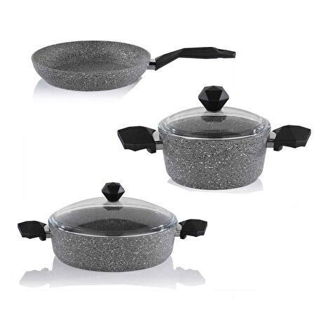 Schafer Granit 24 CM Karnıyarık Tava ve Derin Tencere 