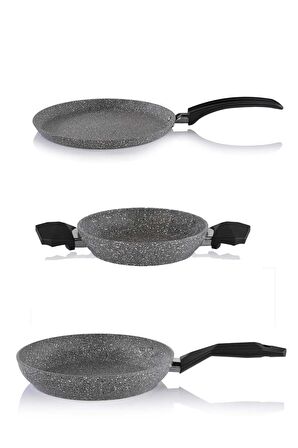 Schafer 24 CM Granit Tava 20 CM Sahan ve Krep Tavası