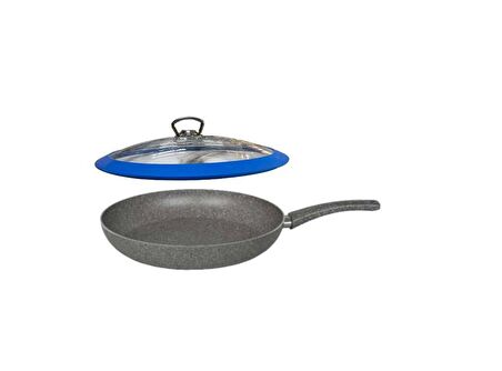 Mehtap Granit Tava Mavi Silikon Kapaklı 26 CM