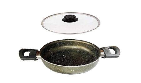 Mehtap Granit Sahan 22 CM Cam Kapaklı