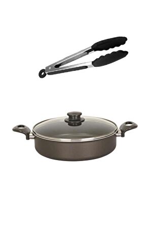 Mehtap Teflon Karnıyarık 22 CM Ve Silikon Servis Maşası