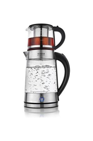 Schafer Gourmemaxx Cam Çay Makinesi 3 Adet Cam Kupa