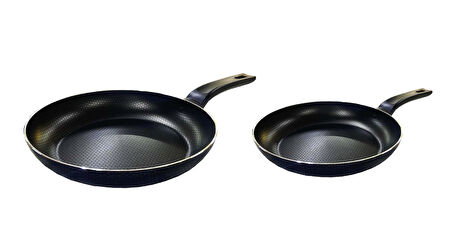 Mehtap Teflon Tava Seti 32 CM Ve  24 CM Petek Desenli 2 MM