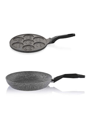 Schafer Granit Set 24 CM Tava ve 26 CM Pankek Tavası