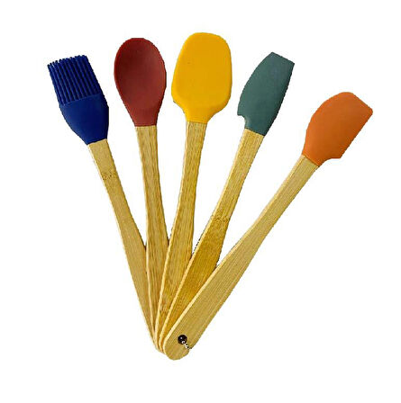 Emaye Sos Tavası Krem Renk 14 CM ve Silikon Spatula Seti