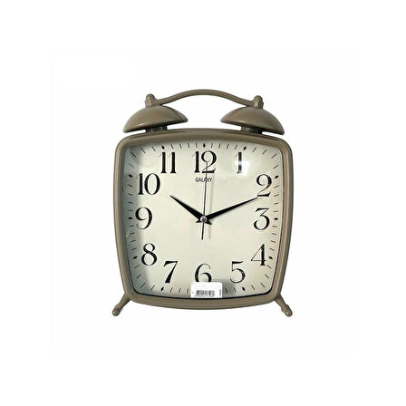 Dekoratif Masa ve Duvar Saati Peter Saat Kum Beji Renk 30 CM