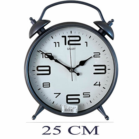 Dekoratif Masa ve Duvar Saati Peter Saat Füme Renk