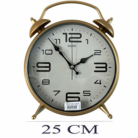 Dekoratif Masa ve Duvar Saati Peter Saat Gold Renk