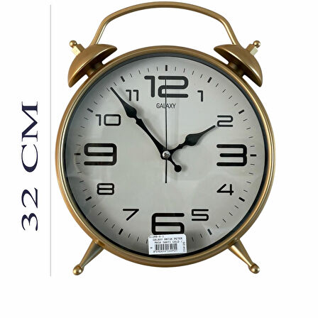 Dekoratif Masa ve Duvar Saati Peter Saat Gold Renk