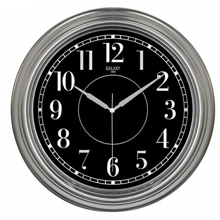 Dekoratif Duvar Saati Gri Renk 45 CM