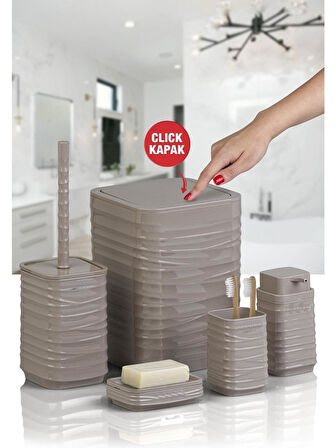 Banyo Seti Plastik Vizon Renk 5 Parça 