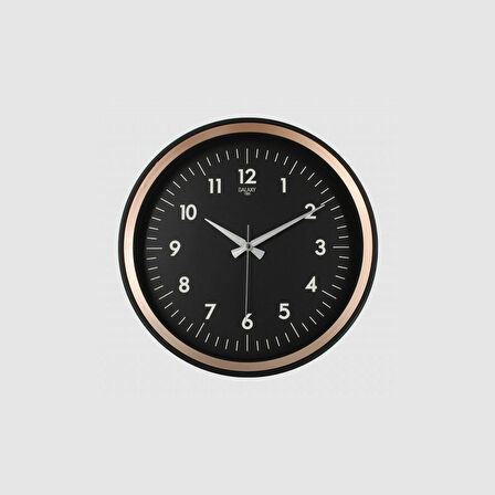 Dekoratif Duvar Saati Bakır Renk Çerçeve 36 CM